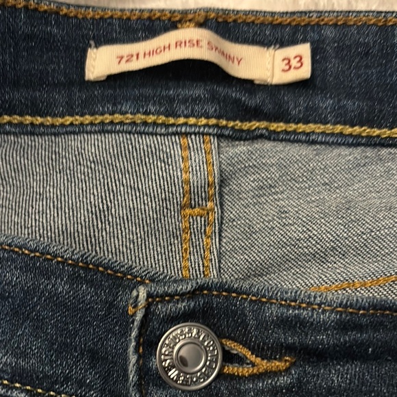 Levi's Blue Boyfriend Jeans Distressed Vintage - Picture 2 of 4